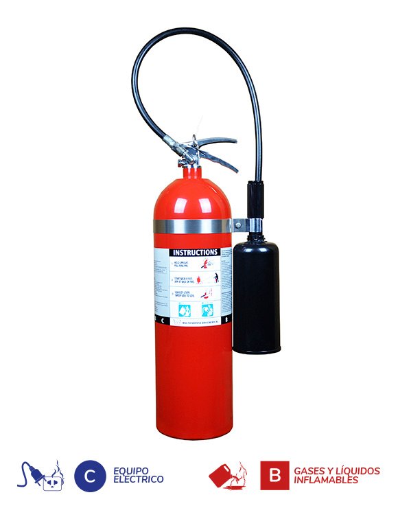 Extintores: Extintor de CO2 capacidad 2.5 libras con aprobacion UL
